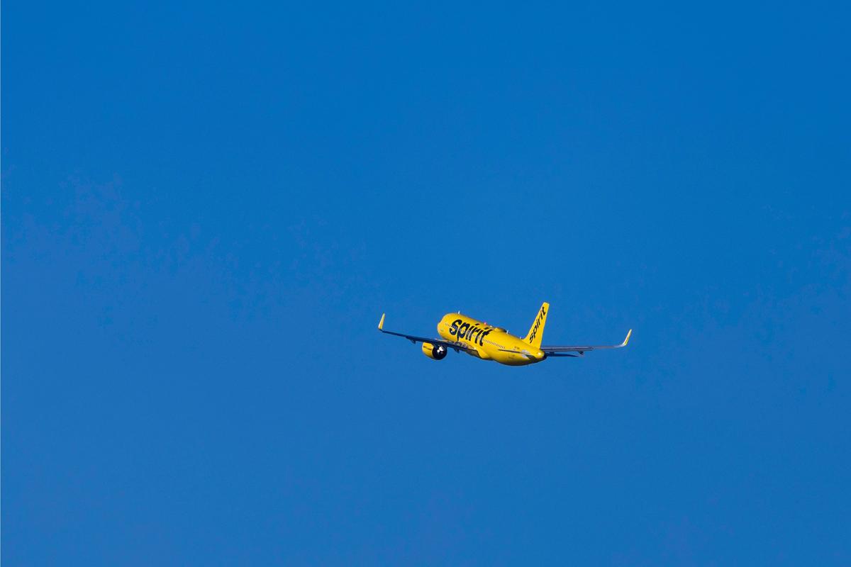 A Spirit Airlines commercial flight takes off from Palm Beach International Airport in West Palm Beach, Fla., on Nov. 21, 2024. The airline is preparing to shut down after failing to strike a deal for a financial lifeline from the Trump administration, two people familiar with the matter said. (Tom Brenner/The New York Times)