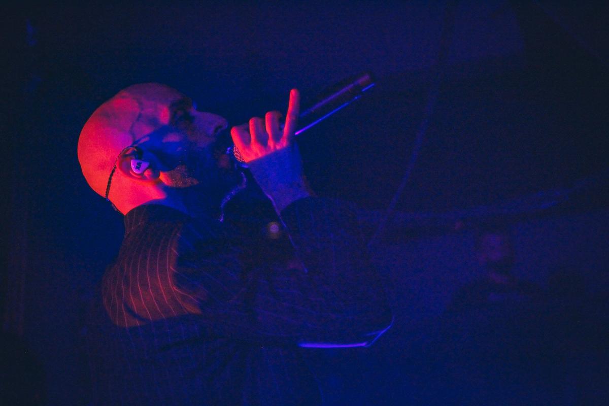 X Ambassadors frontman and guitarist Sam Harris performs at Knitting Factory on Tuesday in downtown Spokane. (Jordan Tolley-Turner/The Spokesman-Review)