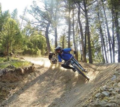 Mountain bikers make their way down one of the trails in the new skills park at the Discovery Ski Area near Butte, Mont. (Matt Dauenhauer)