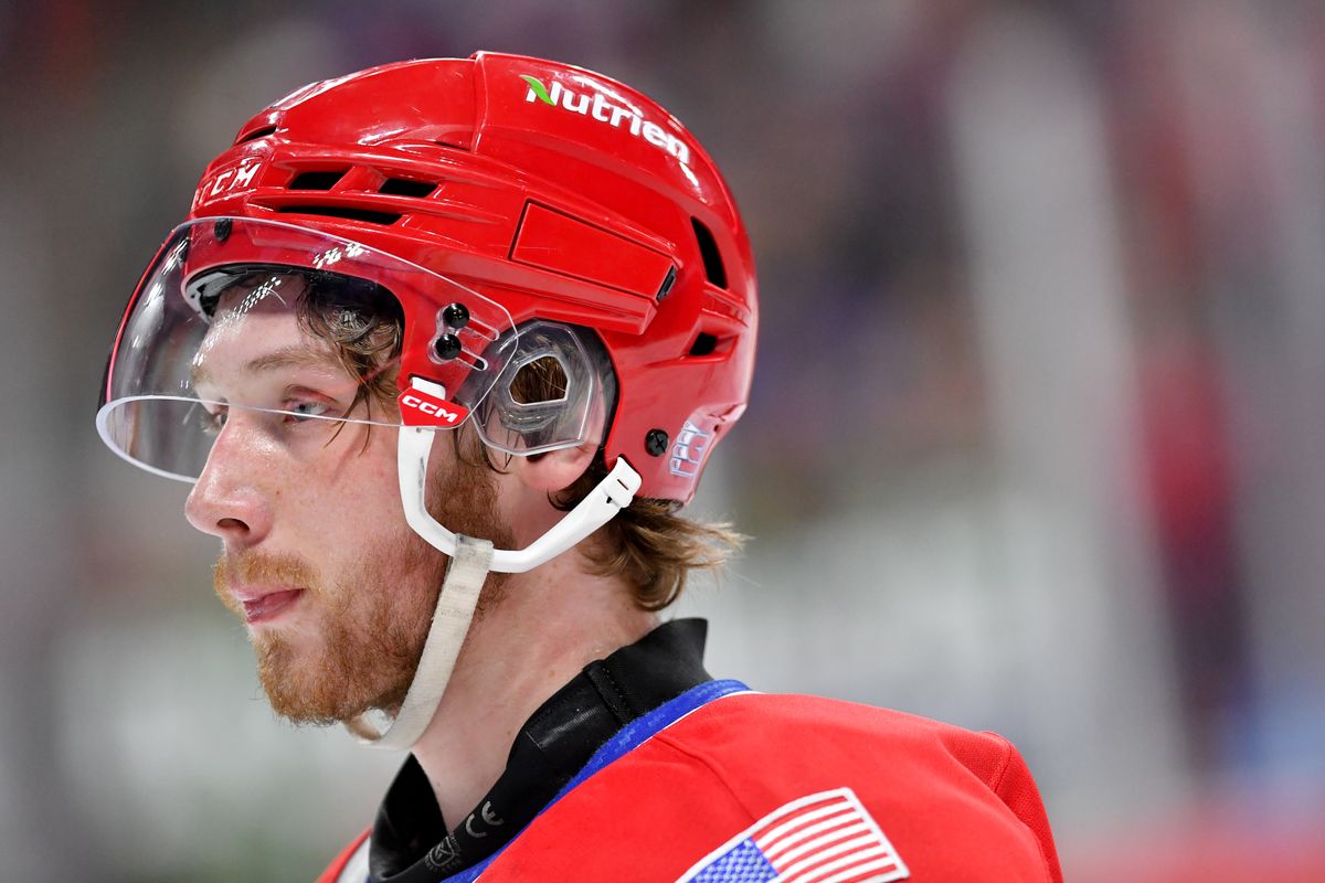 Spokane center Berkly Catton reacts after a Medicine Hat goal during Game 4 of the Western Hockey League Championship on May 14 at the Arena.  (Tyler Tjomsland/The Spokesman-Review)