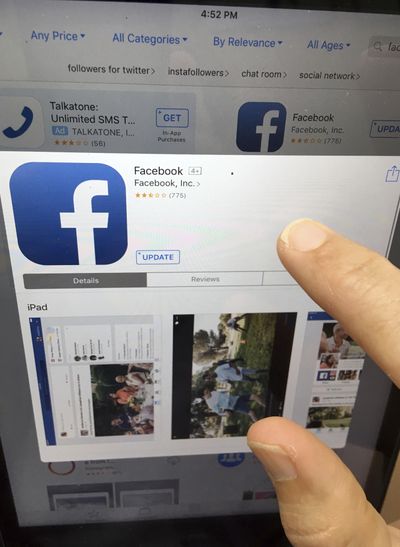 Facebook is rolling out a new section dedicated to live and recorded video. (Associated Press)