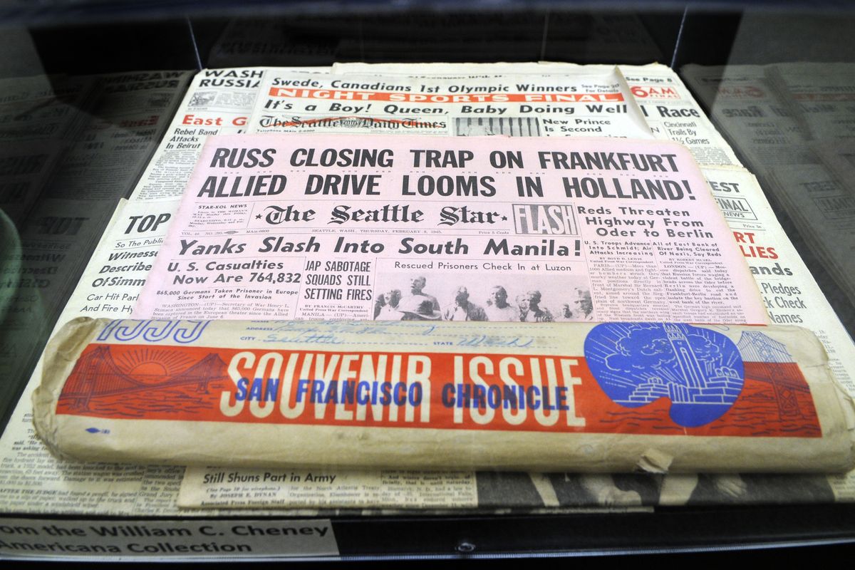 When the University of Idaho opened the 55-gallon barrels in February, they found a lot of newspapers, like this one from 1945.