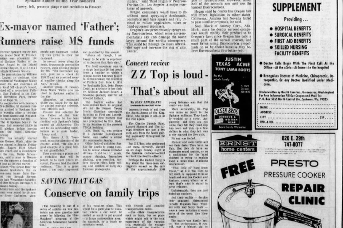 Spokesman-Review arts critic Joan Applegate was not impressed by the ZZ Top performance at the Spokane Coliseum.   (Spokesman-Review archives)