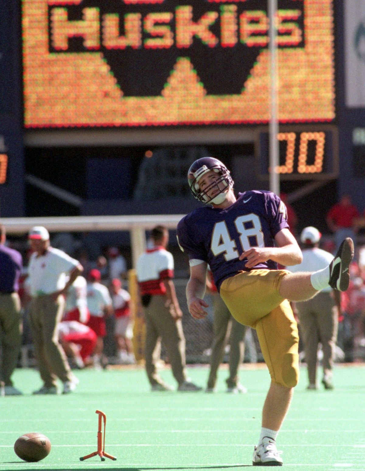 Then: Randy Jones’ place-kicking earned the former Ferris star a scholarship to UW.