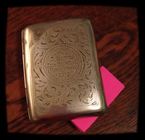 This antique cigarette case is engraved and dated 1918 (Cheryl-Anne Millsap / photo by Cheryl-Anne Millsap)
