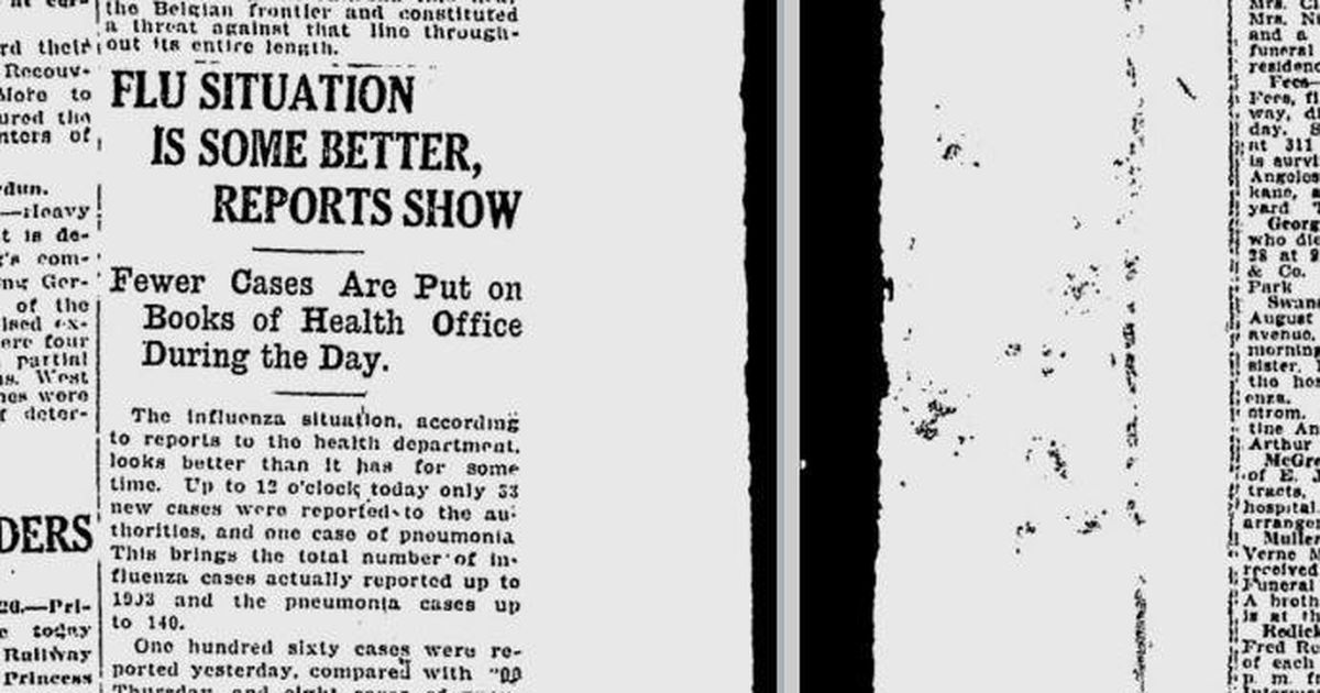 100 years ago in Spokane Mixed messages on Spanish flu’s progress, but signs remain troubling
