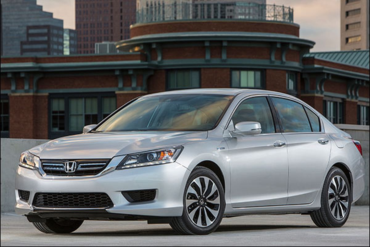 Honda is back in the midsize sedan hybrid game, with the 2014 Accord Hybrid ($29,945, including destination). It’s based on a four-cylinder powertrain and marries sterling EPA numbers -- 50 mpg city/45 mpg highway/47 mpg combined -- with convincing performance (Honda)