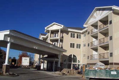 
Work is nearly complete on Evergreen Fountains Senior Living Community, a retirement complex on Evergreen Road. 
 (Melodie Little / The Spokesman-Review)