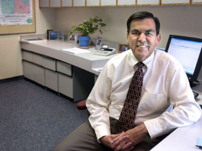 
Superintendent Sergio Hernandez is pictured in his office. This is Hernandez's first year with the Freeman School District. 
 (Joe Barrentine / The Spokesman-Review)