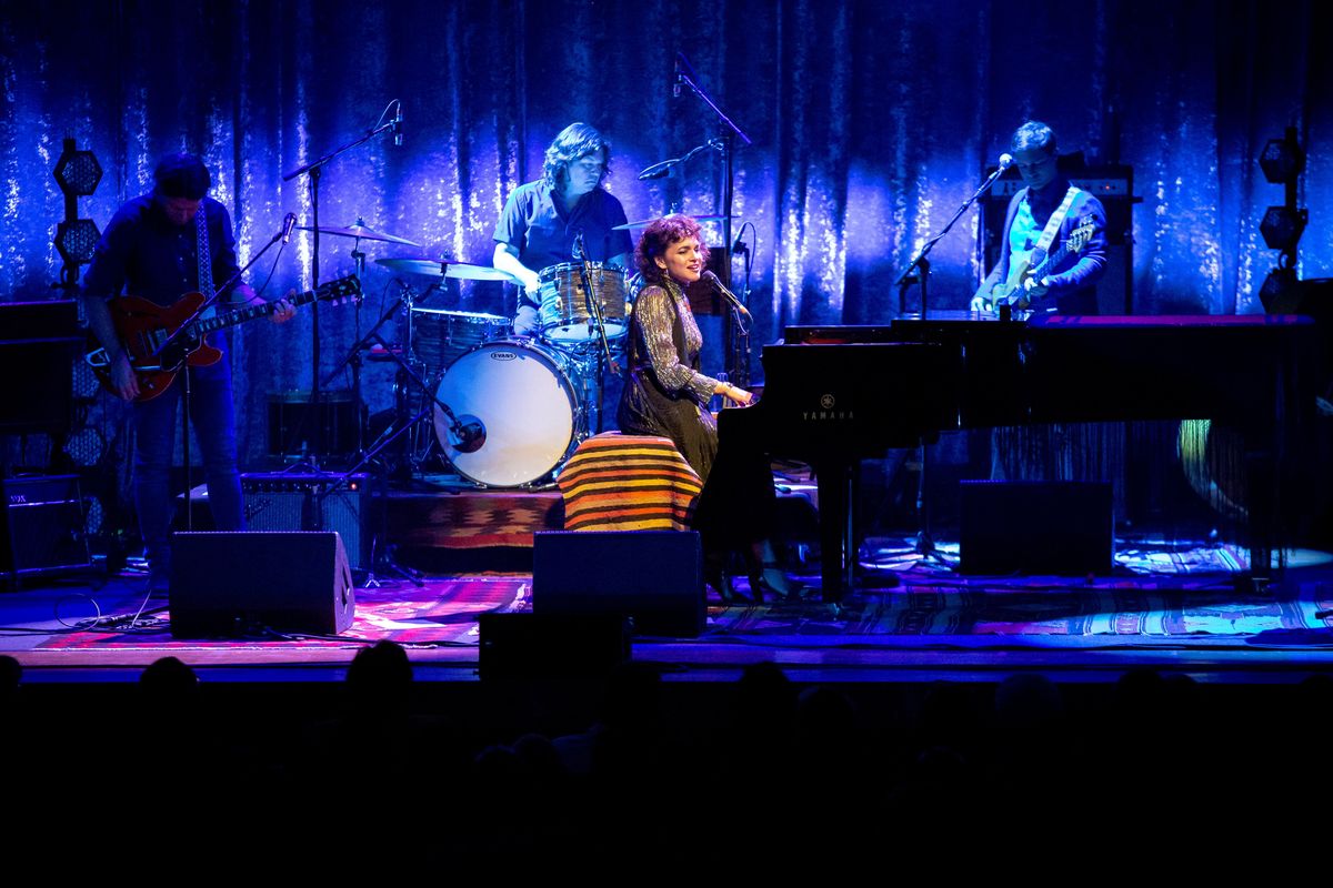 Singer-songwriter Norah Jones performs in her signature jazzy style at the Martin Woldson Theater at the Fox on Friday, July 26, 2019, in downtown Spokane. The show sold out months in advance for the nine-time Grammy Award winner. (Libby Kamrowski / The Spokesman-Review)