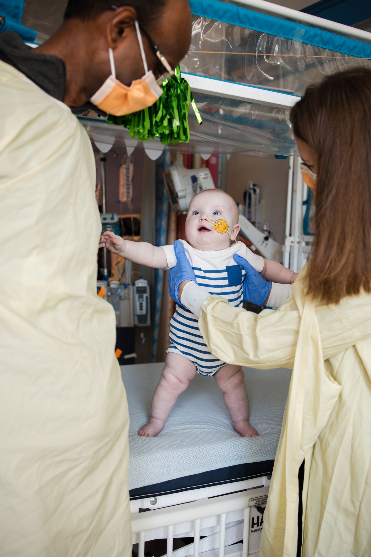 KJ Muldoon is now well enough for the team to start planning to discharge him from the hospital and live at home. He is meeting developmental milestones.  (CHILDREN'S HOSPITAL OF PHILADELPHIA)