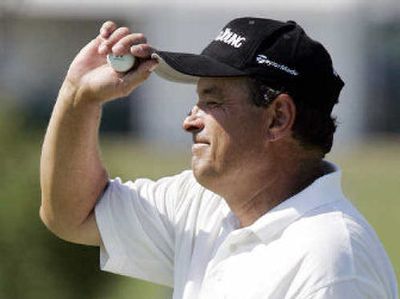 
Loren Roberts is pleased with a 64 in the Senior Players event.
 (Associated Press / The Spokesman-Review)