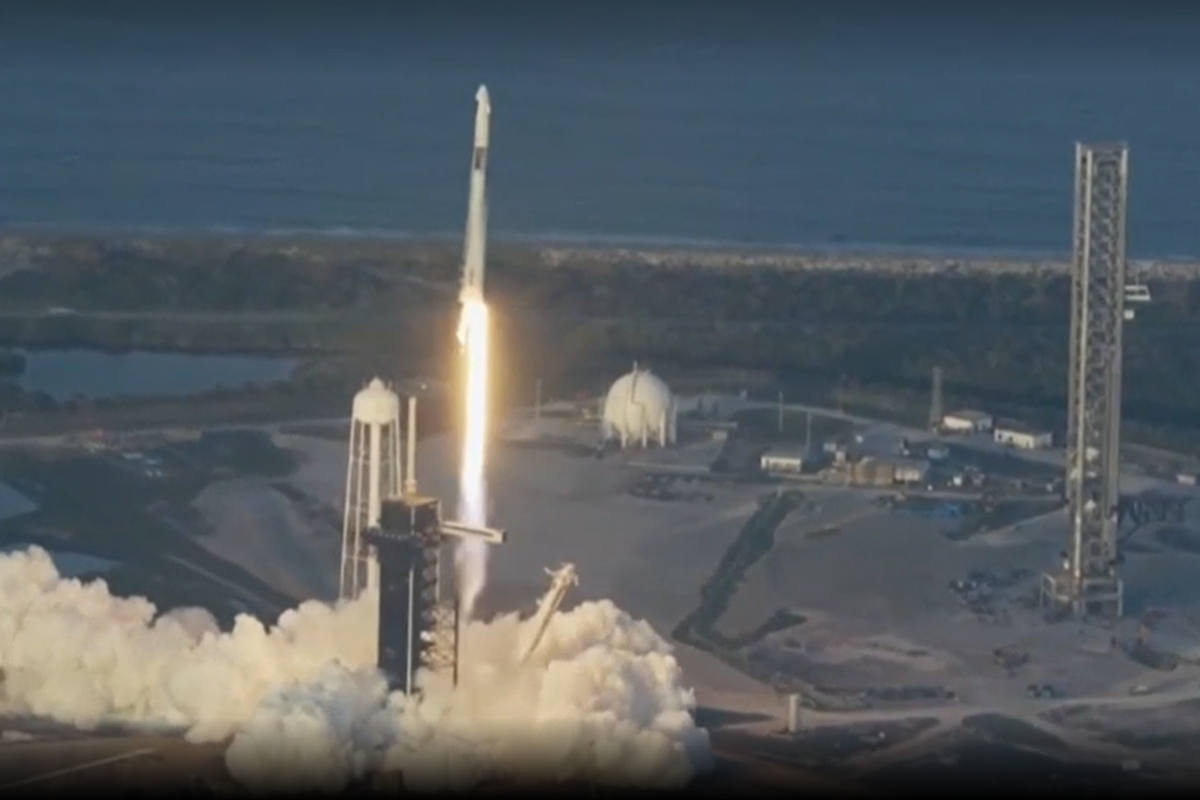 The Falcon 9 rocket launches from 39A at the Kennedy Space Center at 4:03 p.m. Pacific Friday with Spokane