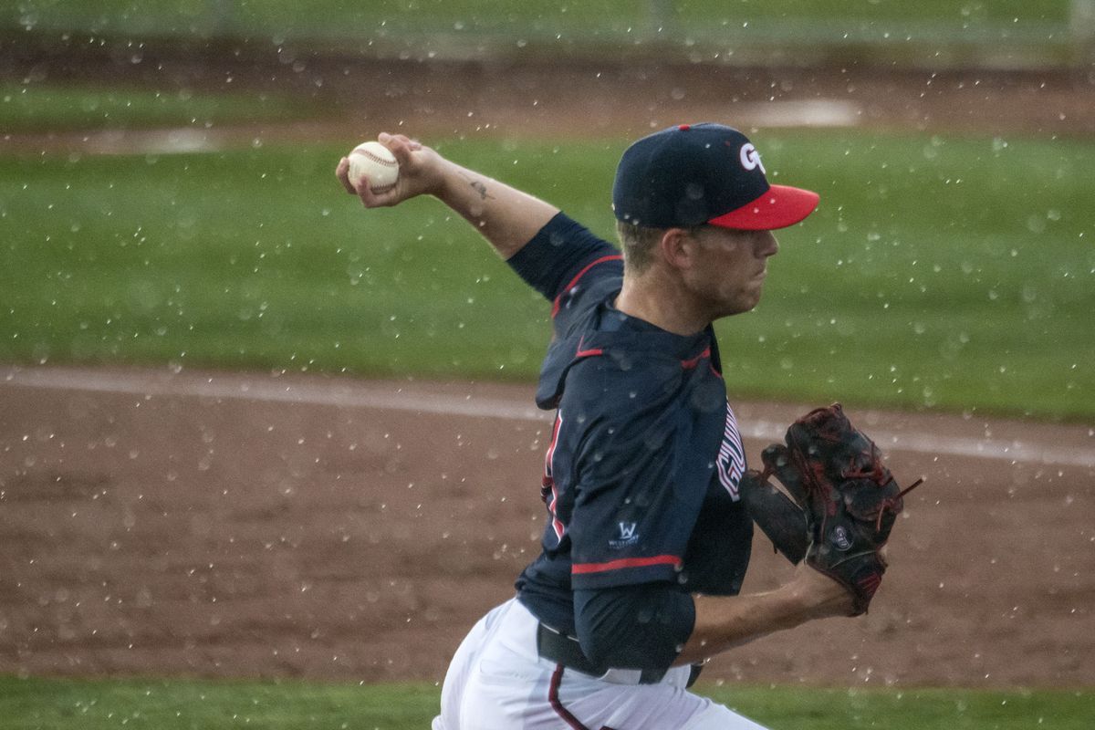 Lardner, a left-hander from Templeton, Calif., appeared in 46 games in his four years at Gonzaga, making 39 starts. His career record was 16-11, with a 3.75 ERA over a total of 249⅔ innings.  (Kathy Plonka / The Spokesman-Review)