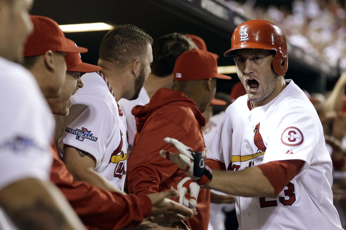 David Freese, right, got St. Louis off and running with home run. (Associated Press)