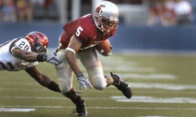 Michael Bumpus closes in on WSU career reception list.
(Christopher Anderson / The Spokesman-Review)