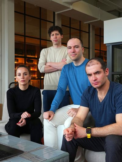 From left, the senior executives of OpenAI: chief technology officer Mira Murat, chief executive officer Sam Altman, president Greg Brockman, and chief scientist Ilya Sutskever. Altman was among tech executives meeting with Thursday with Vice President Kamala Harris at the White House.  (New York Times)