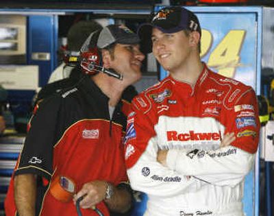 
Denny Hamlin, right, would like to improve on his great start. Associated Press
 (Associated Press / The Spokesman-Review)