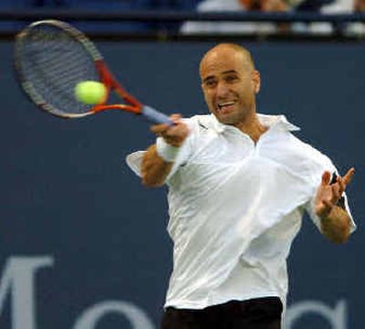 
Andre Agassi has rebounded from losing four consecutive matches earlier this year and appears to be getting his game in shape for the U.S. Open. 
 (Associated Press / The Spokesman-Review)
