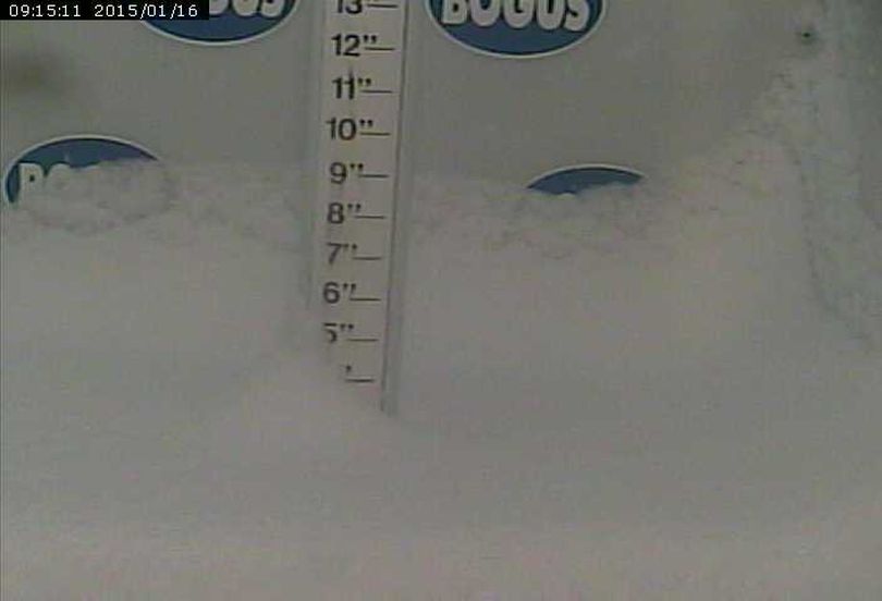 Nearly 5 inches of snow had fallen at Bogus Basin, as of 9 a.m. Friday