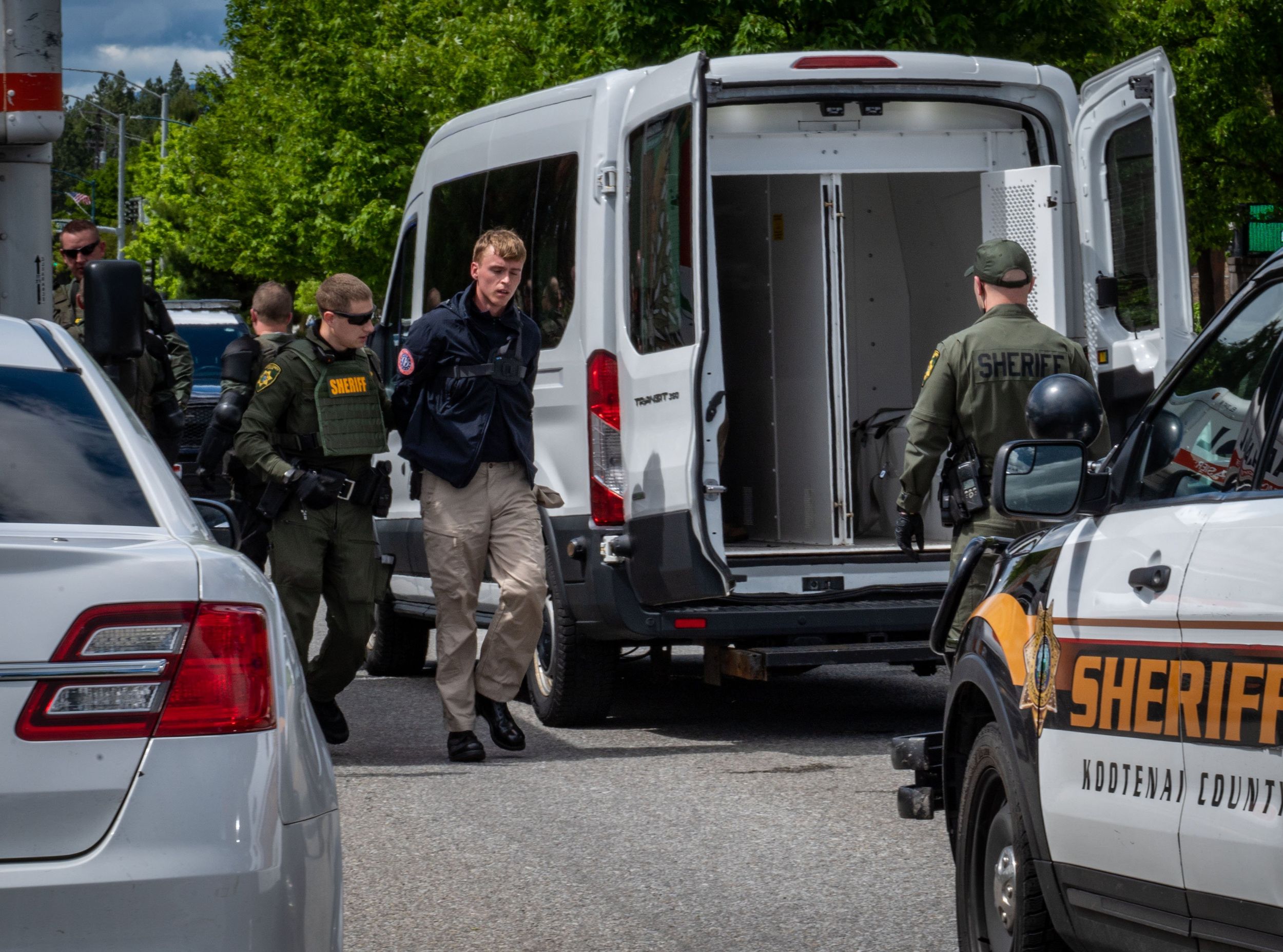 31 Masked Patriot Front Members Arrested In Coeur D'alene Near Pride In 