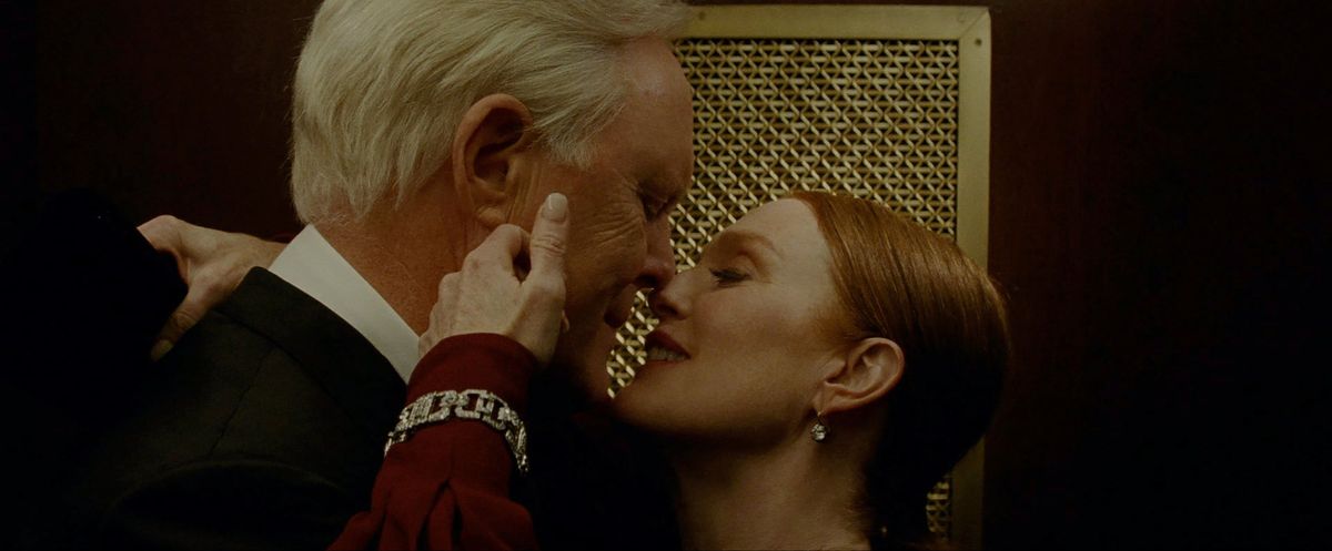 John Lithgow and Julianne Moore co-star in the twisty con thriller “Sharper.”  (Apple TV+)