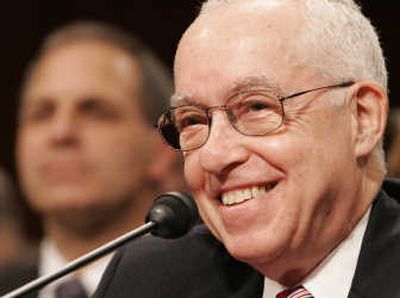 
Attorney General-designate Michael Mukasey appears before the Senate Judiciary Committee Oct. 17. Associated Press
 (File Associated Press / The Spokesman-Review)