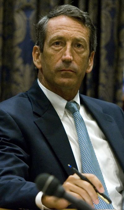 South Carolina Gov. Mark Sanford, seen at a meeting in Columbia, S.C. on Aug. 13, faces 37 civil charges. (File Associated Press)