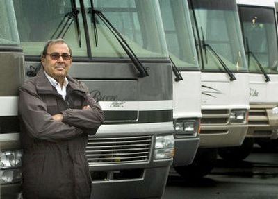 
Murray Danzig, owner of Freedom RV and Marine, is shown with some of his inventory. 
 (Joe Barrentine / The Spokesman-Review)