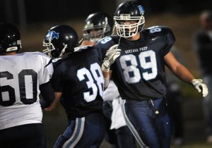 Gonzaga Prep’s Travis Long is making waves as a defensive lineman and is being watched by Division I programs.  (Rajah Bose / The Spokesman-Review)