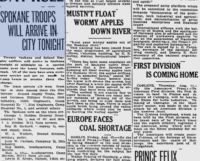 The district horticultural inspector was pleading with orchardists to “keep your wormy apples out of the Spokane River,” the Spokane Daily Chronicle reported. (Spokane Daily Chronicle archives)