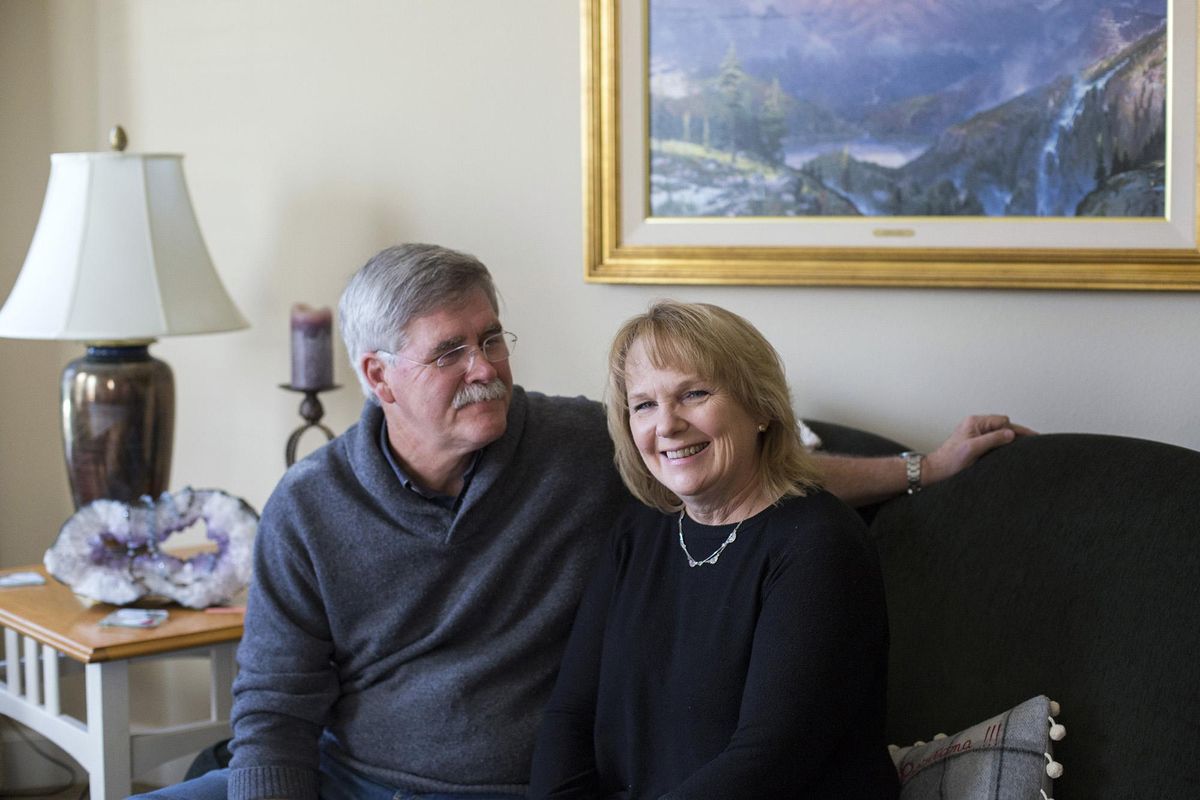 Bob and Nancy Ellis, pictured March 11 at their home in Vancouver, Wash., recently joined the Elson S. Floyd College of Medicine homestay program as a host family and welcomed Nick Randall into their home during his time at the Washington State University-Vancouver campus. (Alisha Jucevic / Courtesy of Alisha Jucevic)