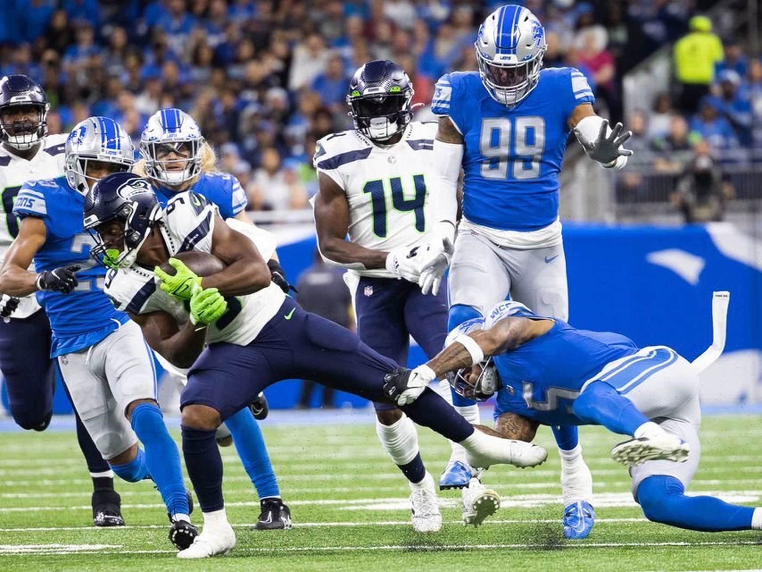 Geno Smith, Rashaad Penny star as Seahawks beat Lions 48-45