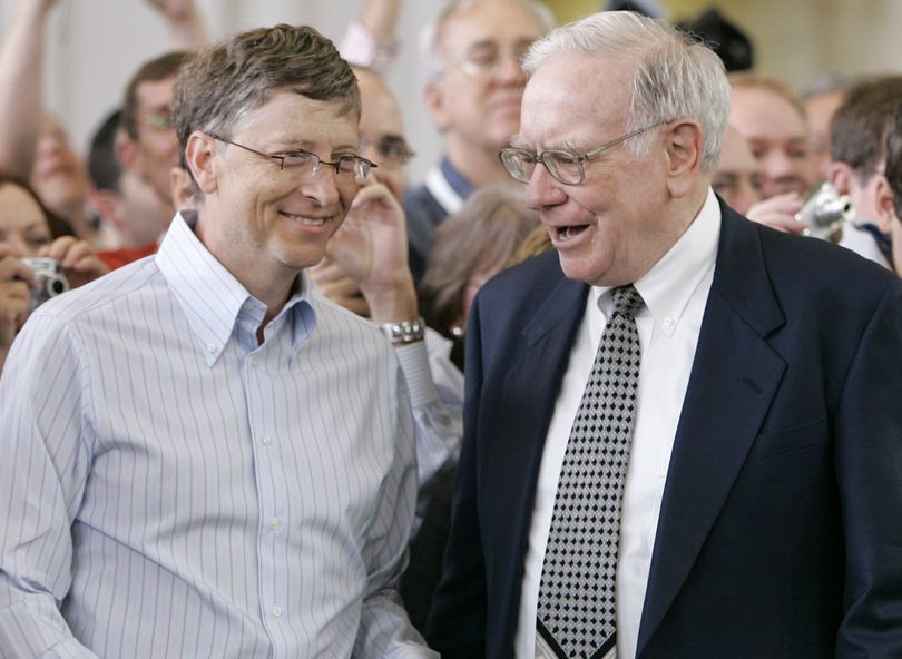 Microsoft co-founder Bill Gates and investor Warren Buffett have encouraged other billionaires to give at least half their wealth to charity.  (Associated Press)