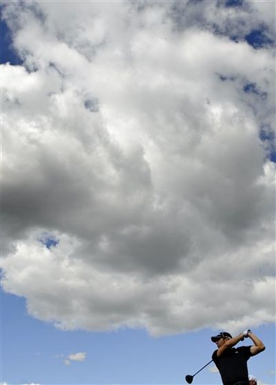 Sergio Garcia of Spain plays during the final round of the Madrid Masters Golf Championship at the Centro Nacional de Golf, in Madrid, Sunday,Oct. 11, 2009. (AP Photo/)

 (Daniel Ochoa de Olza / Associated Press)