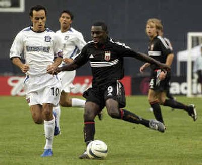 
DC United's Freddy Adu, right, has added some bulk to his frame in preparation for the April 2 opener.
 (Associated Press / The Spokesman-Review)