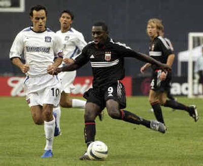DC United's Freddy Adu, right, has added some bulk to his frame in preparation for the April 2 opener.
(Associated Press / The Spokesman-Review)