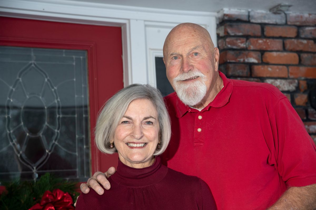 Jeff and Cathy Reyburn have been married 50 years and live in the Wandermere area of north Spokane, shown Dec. 22 at their home. Jeff was a longtime school teacher and football coach and Cathy was a nurse.  (Jesse Tinsley/THE SPOKESMAN-REVI)