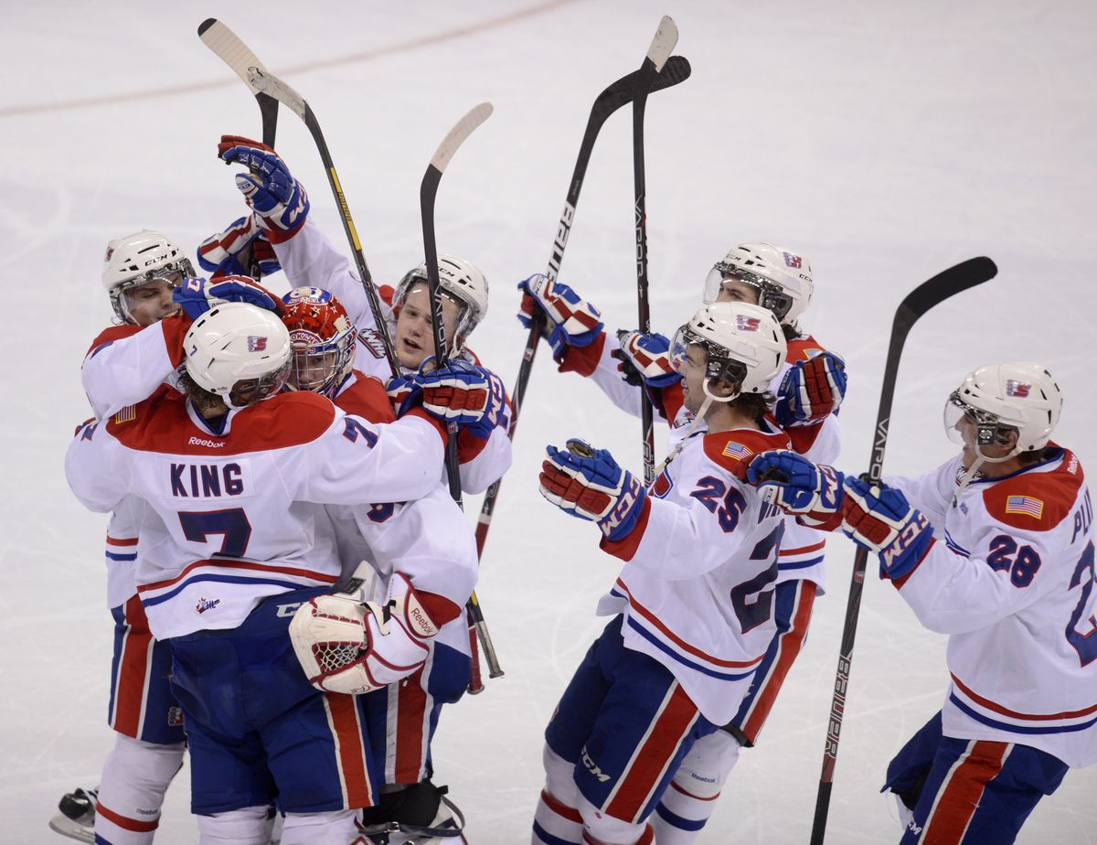 Chiefs celebrate their shootout win over Portland. (Colin Mulvany)