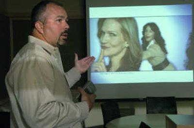 
Jim Birch displays his company's new technology, which directs ads to viewers based on personal profiles. 
 (Dan Pelle / The Spokesman-Review)