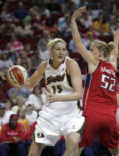 
Seattle's Lauren Jackson scored 12 of her 17 points in the second half. The Storm beat Houston 79-69. 
 (Associated Press / The Spokesman-Review)
