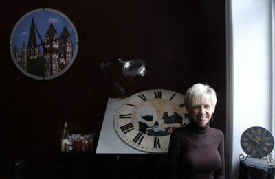 
Artist Lauri Seghetti creates unique hand-painted clocks for more than four years. She paints the originals with acrylics on board and makes limited archival reproductions on canvas. 
 (The Spokesman-Review)