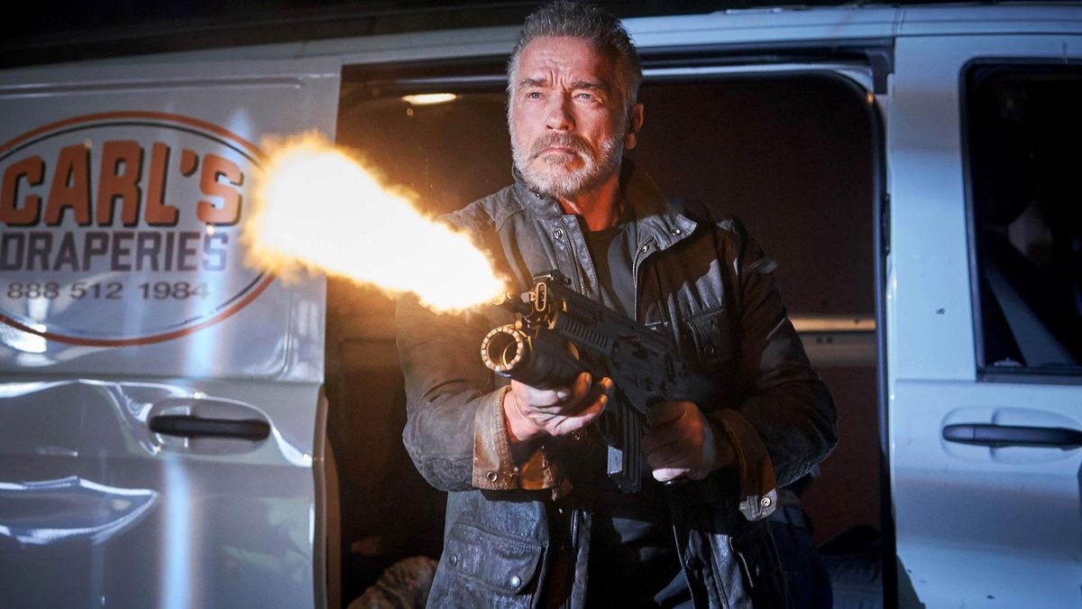 Arnold Schwarzenegger returns to the “Terminator” franchise in “Terminator: Dark Fate,” a sequel whose plot ignores the events of the last three sequels. (Kerry Brown / Skydance Productions/Paramount Pictures)