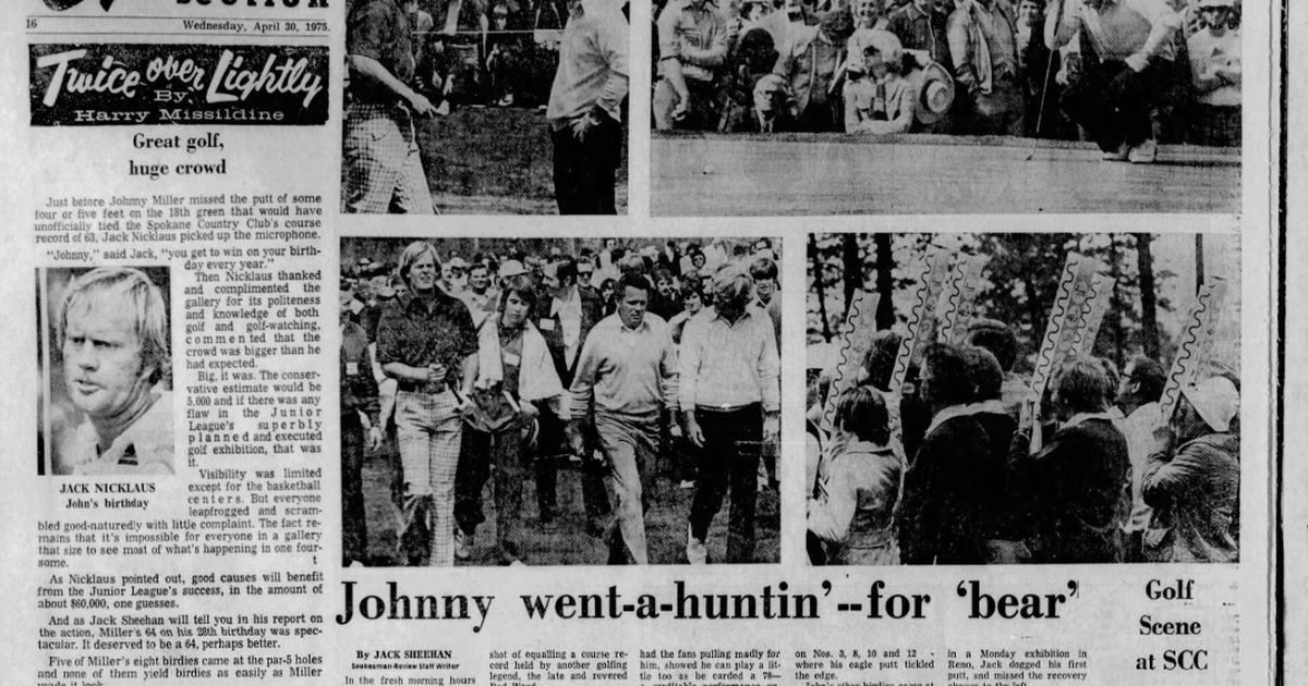 This day in history: Golf superstar Jack Nicklaus played in Spokane with charming young golfer.