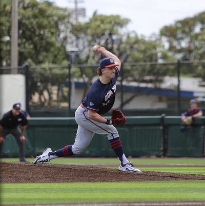 Gonzaga starter Karsten Sweum earned a win against No. 13 Oklahoma in the series finale Sunday, striking out seven while allowing one run on three hits and one walk over six innings.  (Courtesy of Gonzaga Athletics)