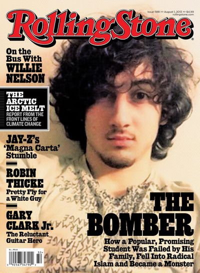 In this magazine cover image released by Wenner Media, Boston Marathon bombing suspect  Dzhokhar Tsarnaev appears on the cover of the Aug. 1, 2013 issue of 