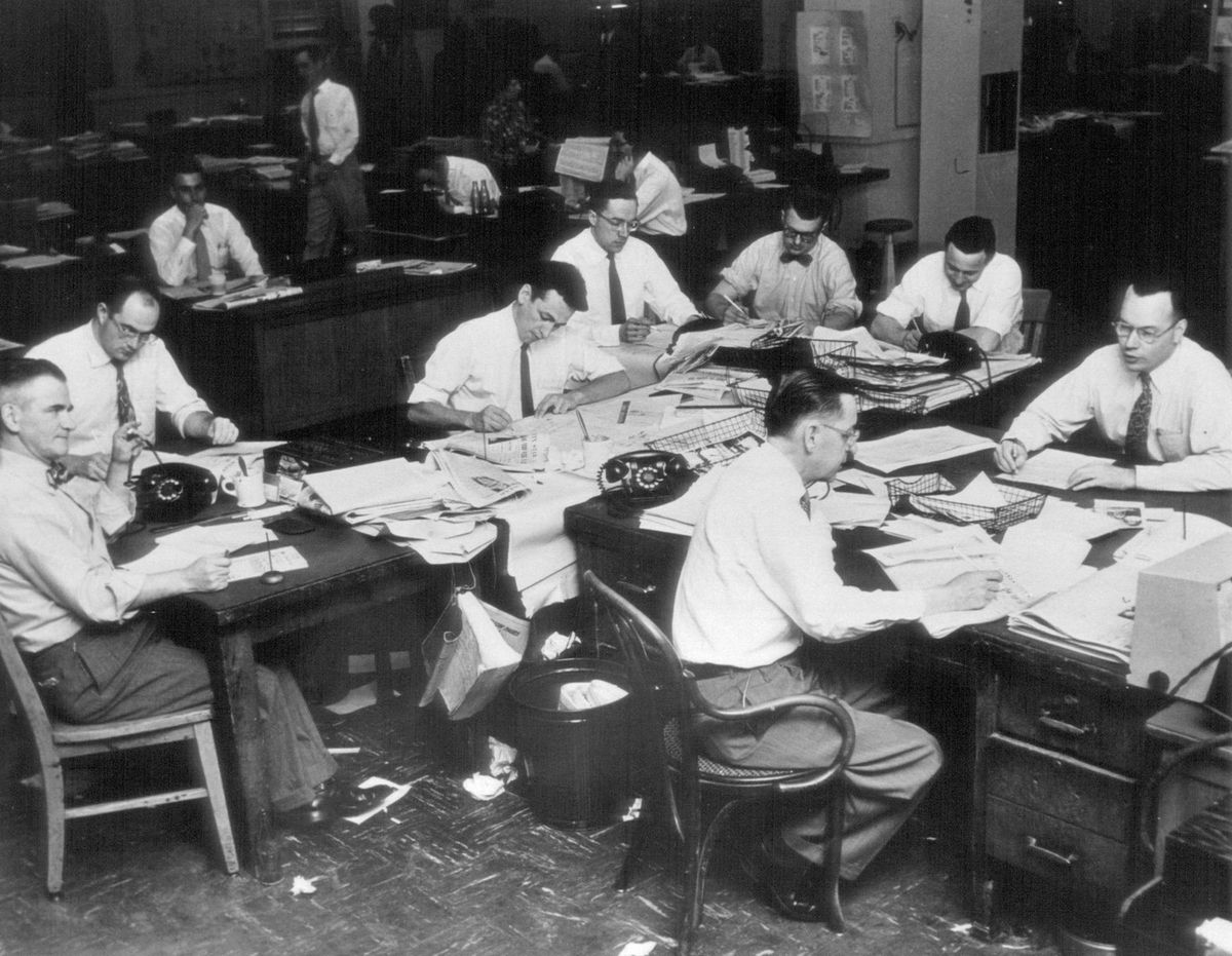Journalists are seen in the newsroom of the Kansas City Star in this undated photo.  (MBR)