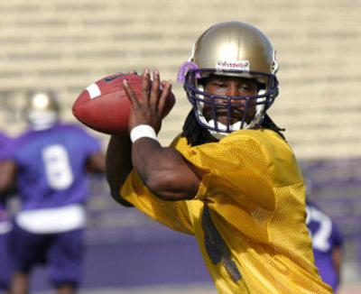 
Quarterback Isaiah Stanback, the Huskies' top athlete, is the key to success this season. 
 (Associated Press / The Spokesman-Review)