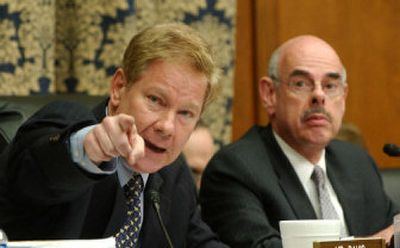 
House Oversight and Government Reform Committee Chairman Henry Waxman, D-Calif., right, and Rep. Tom Davis, R-Va.,  take part in a hearing on  issuing subpoenas. 
 (Associated Press / The Spokesman-Review)