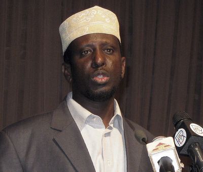Sheikh Sharif Ahmed was sworn in as president of Somalia on Saturday, taking over a country racked by insurgencies.  (Associated Press / The Spokesman-Review)